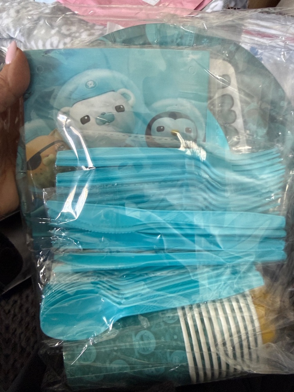 Blue Kids' Party Utensil and Cup Set - Home Party Supplies
